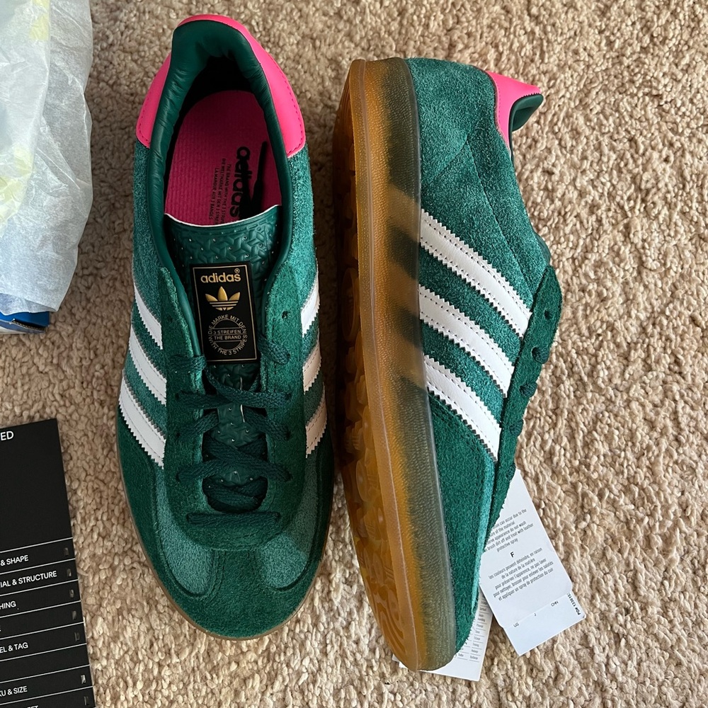 Women’s Adidas Gazelle Indoor Collegiate Green Pink